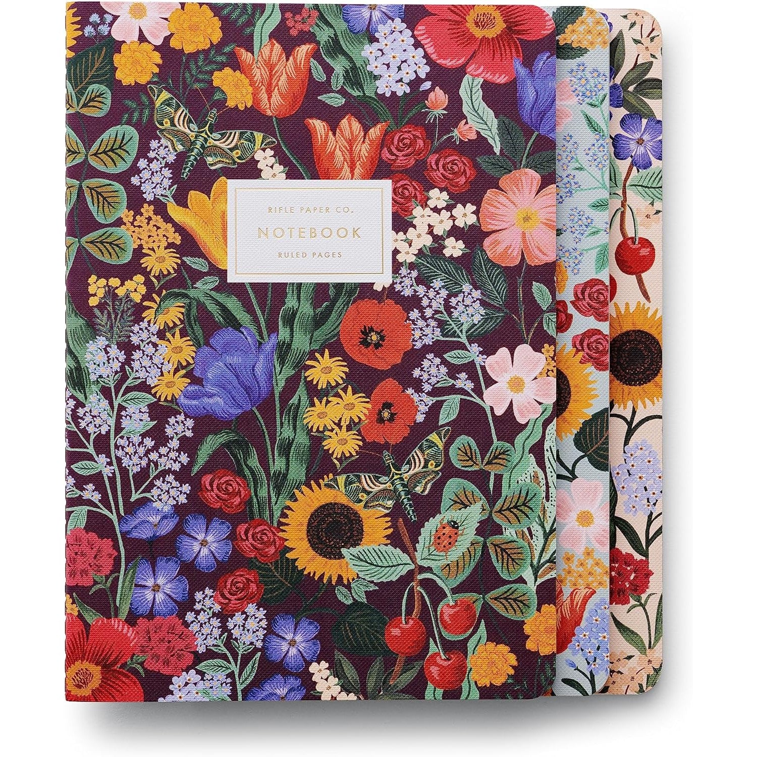 Rifle Paper Co. Dahlia Softcover Notebooks, Set of 3