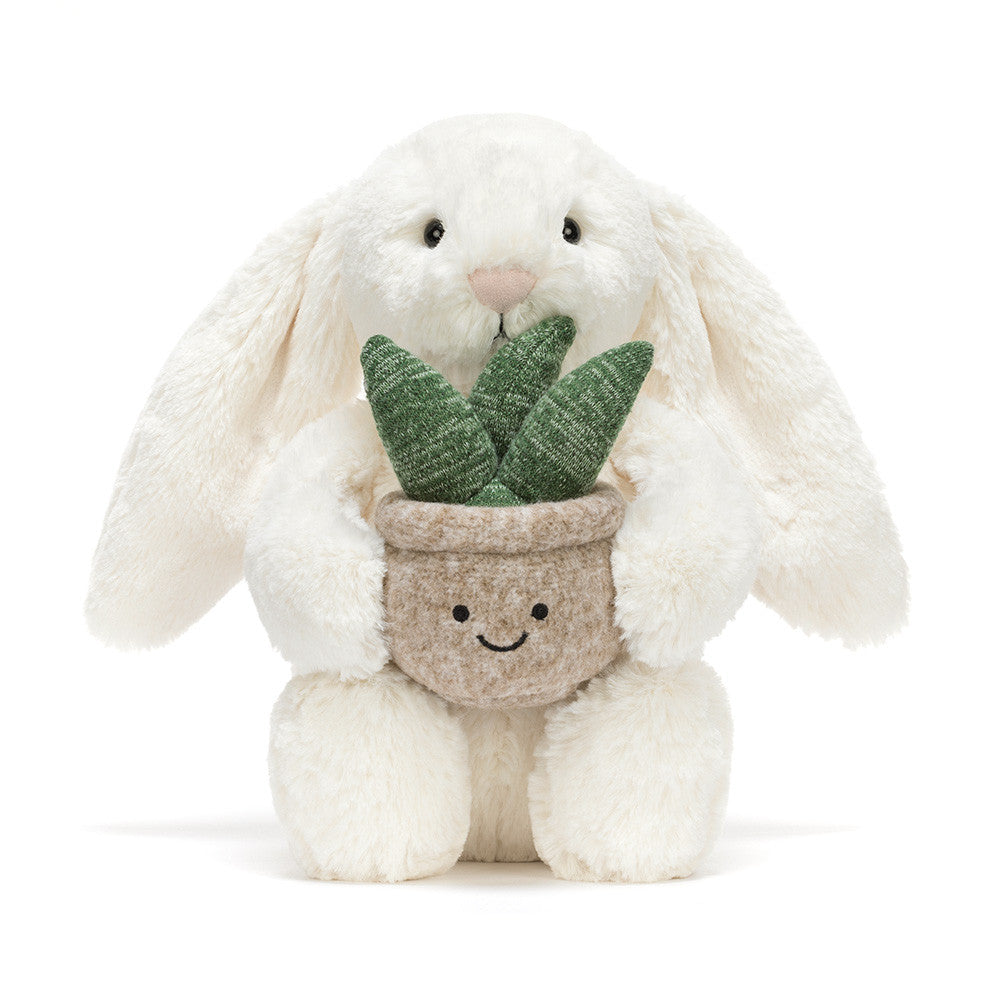  Cream Bunny Plant 新作 ぬいぐるみ タグ付き Jellycat Cream Bunny with Plant – Dilly Dally Kids
