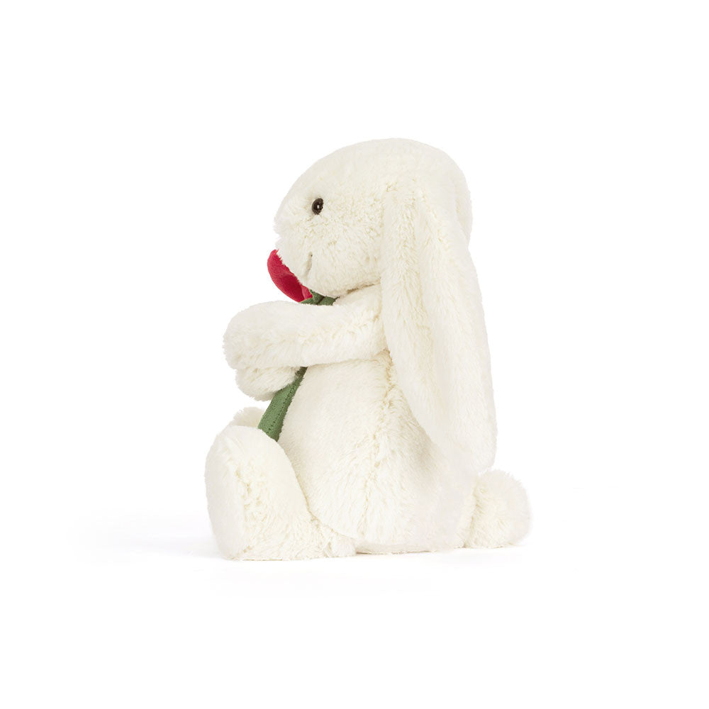 Jellycat cream bunny with rose – Dilly Dally Kids
