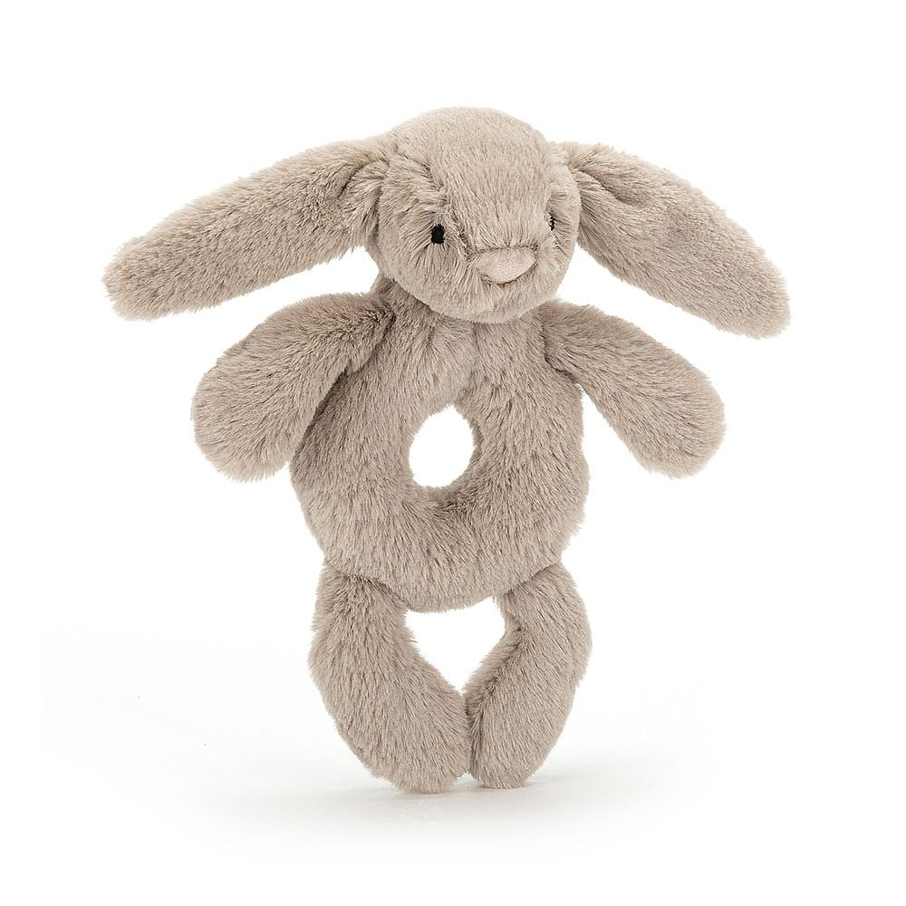 Jellycat Bashful Beige Bunny Ring Rattle Jellycat Bashful Beige Bunny Ring Rattle