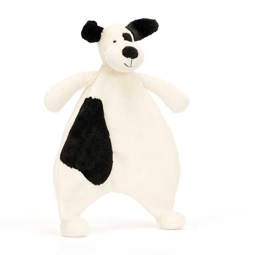 Jellycat Bashful Black & Cream Puppy Comforter Jellycat Bashful Black & Cream Puppy Comforter