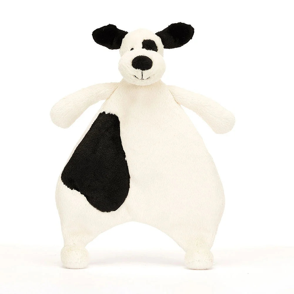 Jellycat Bashful Black & Cream Puppy Comforter Jellycat Bashful Black & Cream Puppy Comforter