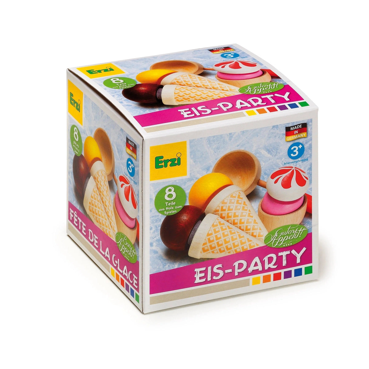 Erzi Wooden Play Food Rainbow Ice Lolly, Made in Germany