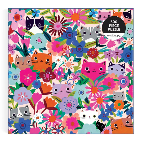 Mudpuppy blooming cats 500pc puzzle – Dilly Dally Kids