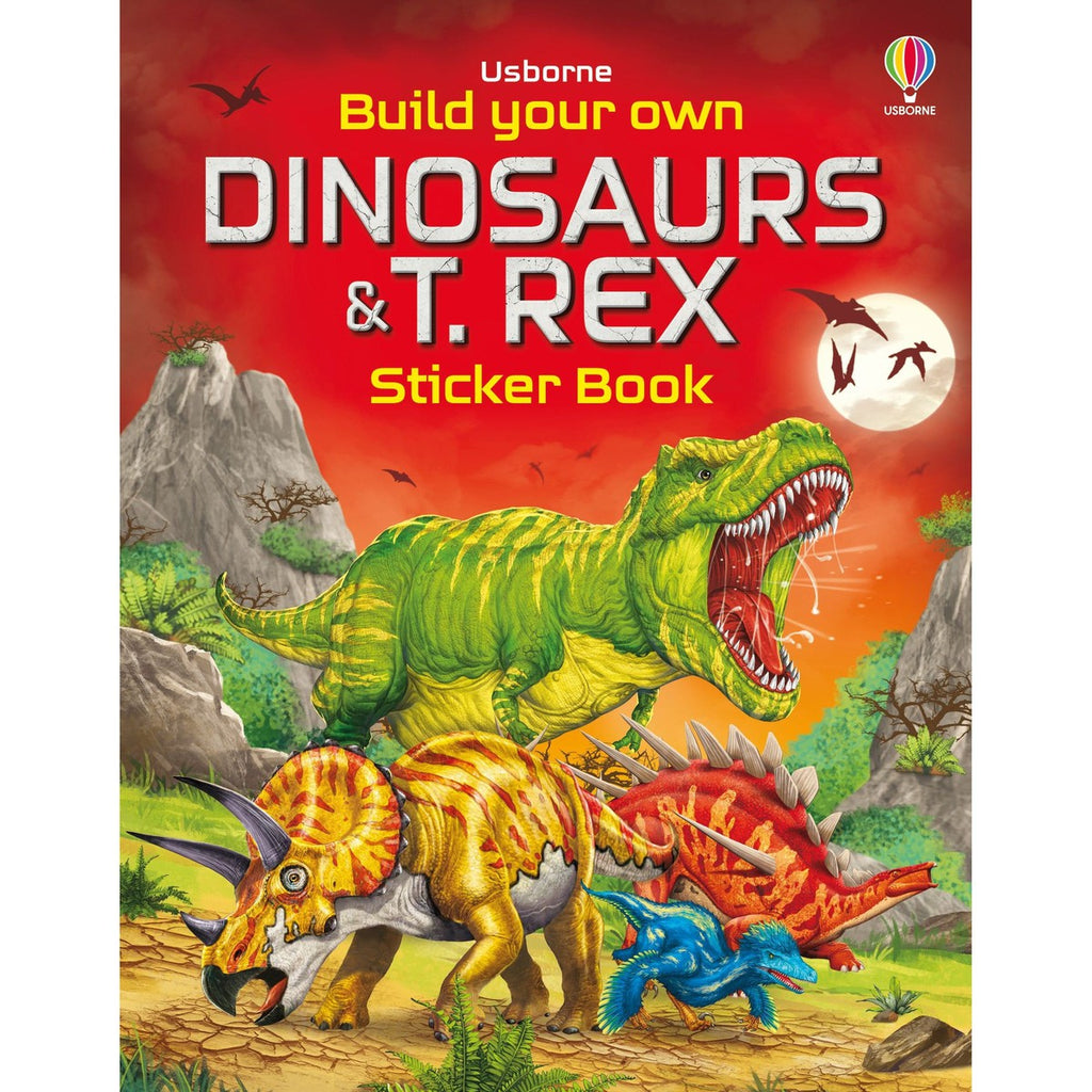 Usborne build your own dinosaurs and T Rex sticker book – Dilly Dally Kids