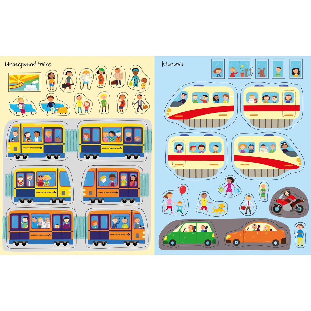 Usborne first sticker book trains – Dilly Dally Kids
