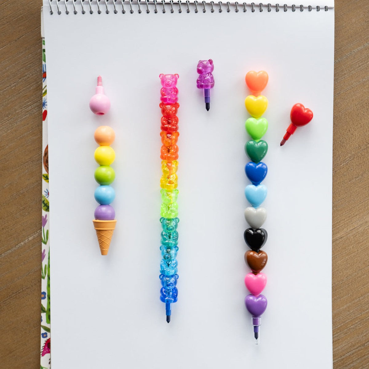 RAINBOW SCOOPS STACKING CRAYONS, FREE SHIPPING