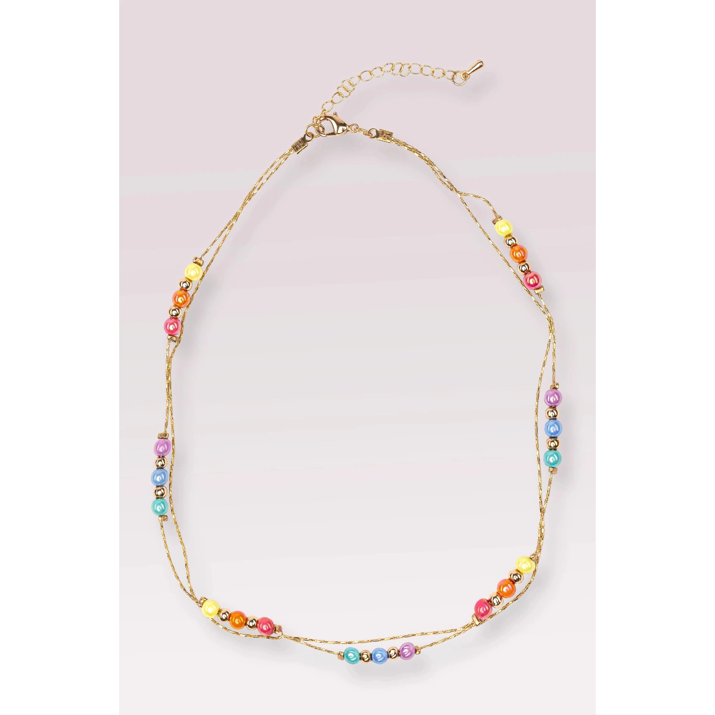 boutique golden rainbow necklace