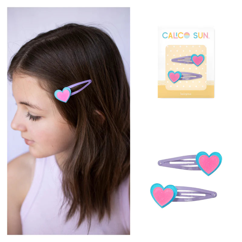 alexa hair clips - heart – Dilly Dally Kids