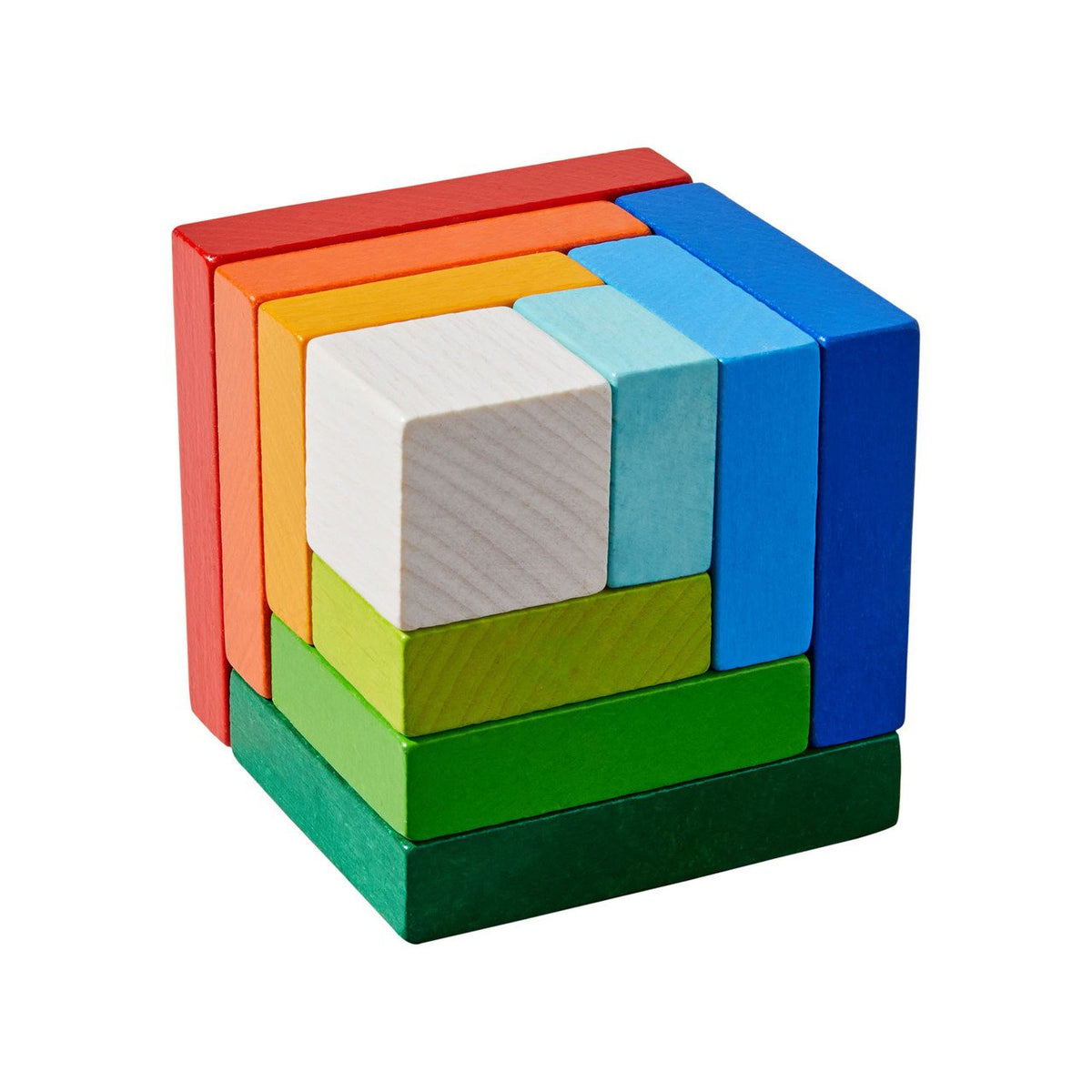 Haba 3D rainbow cube arranging game – Dilly Dally Kids