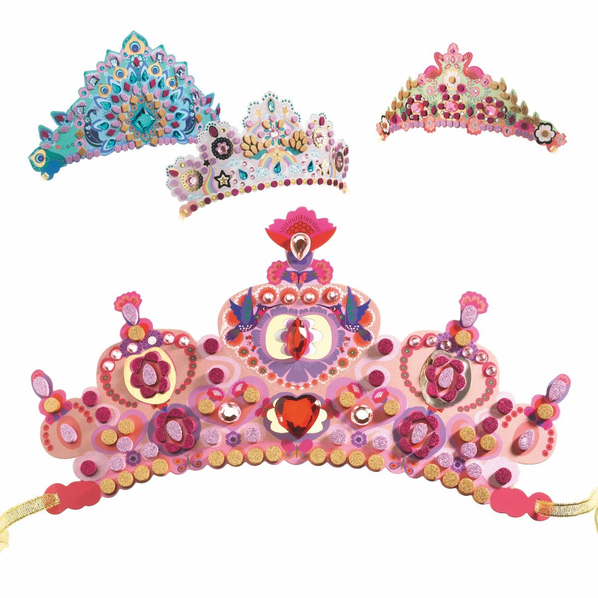 Djeco Diy Mosaic Tiaras - Like A Princess – Dilly Dally Kids