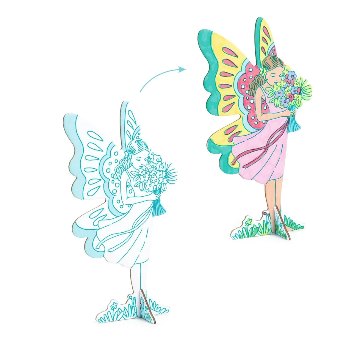 cute fairy coloring page 35133586 Vector Art at Vecteezy