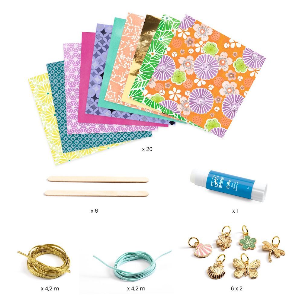 Djeco stylish & golden DIY paper beads kit