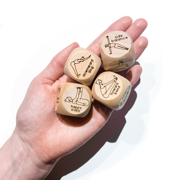Buy Zinsk 8-pc Wood Yoga Dice Set - Creative Yoga Accessories and