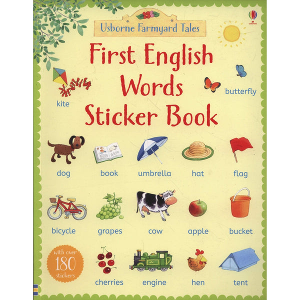 Usborne first english words sticker book – Dilly Dally Kids
