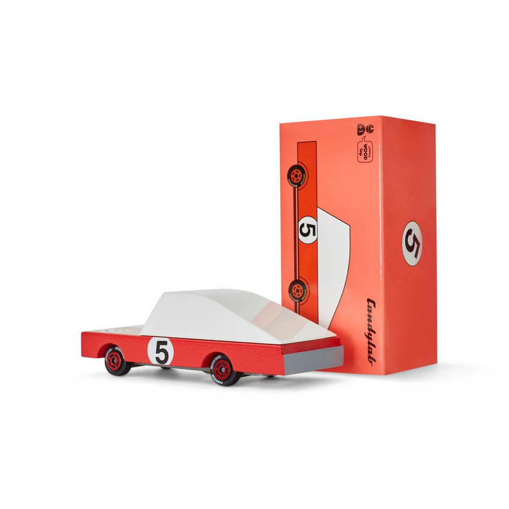 Candylab mini candycar red racer #5-cars, boats, planes & trains-Candylab Wooden Cars-Dilly Dally Kids