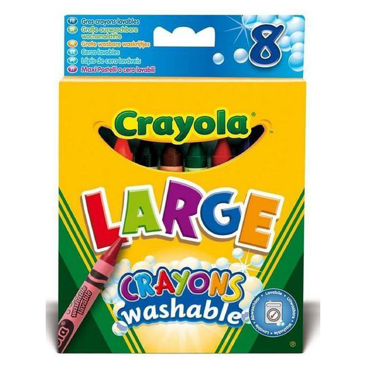 Crayola large washable crayons 8-pack-arts & crafts-Crayola-Dilly Dally Kids