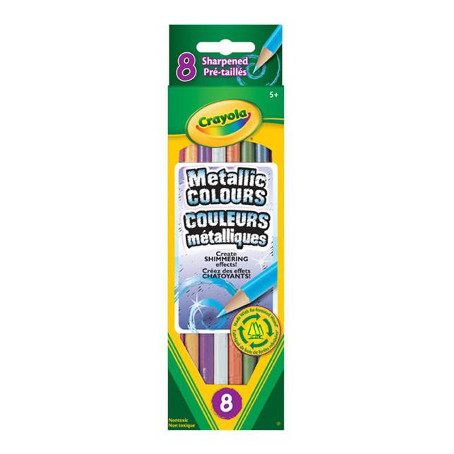Crayola metallic pencils 8-pack-art supplies-Crayola-Dilly Dally Kids