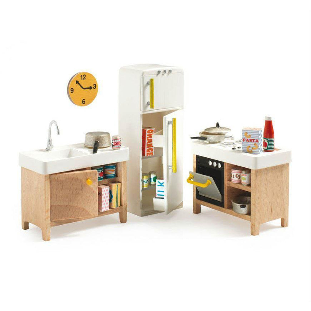 Djeco doll house kitchen set-people, animals & lands-Djeco-Dilly Dally Kids