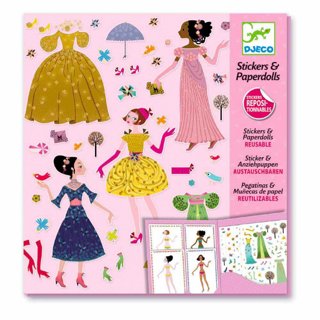 Djeco seasons dresses paper dolls-arts & crafts-Djeco-Dilly Dally Kids