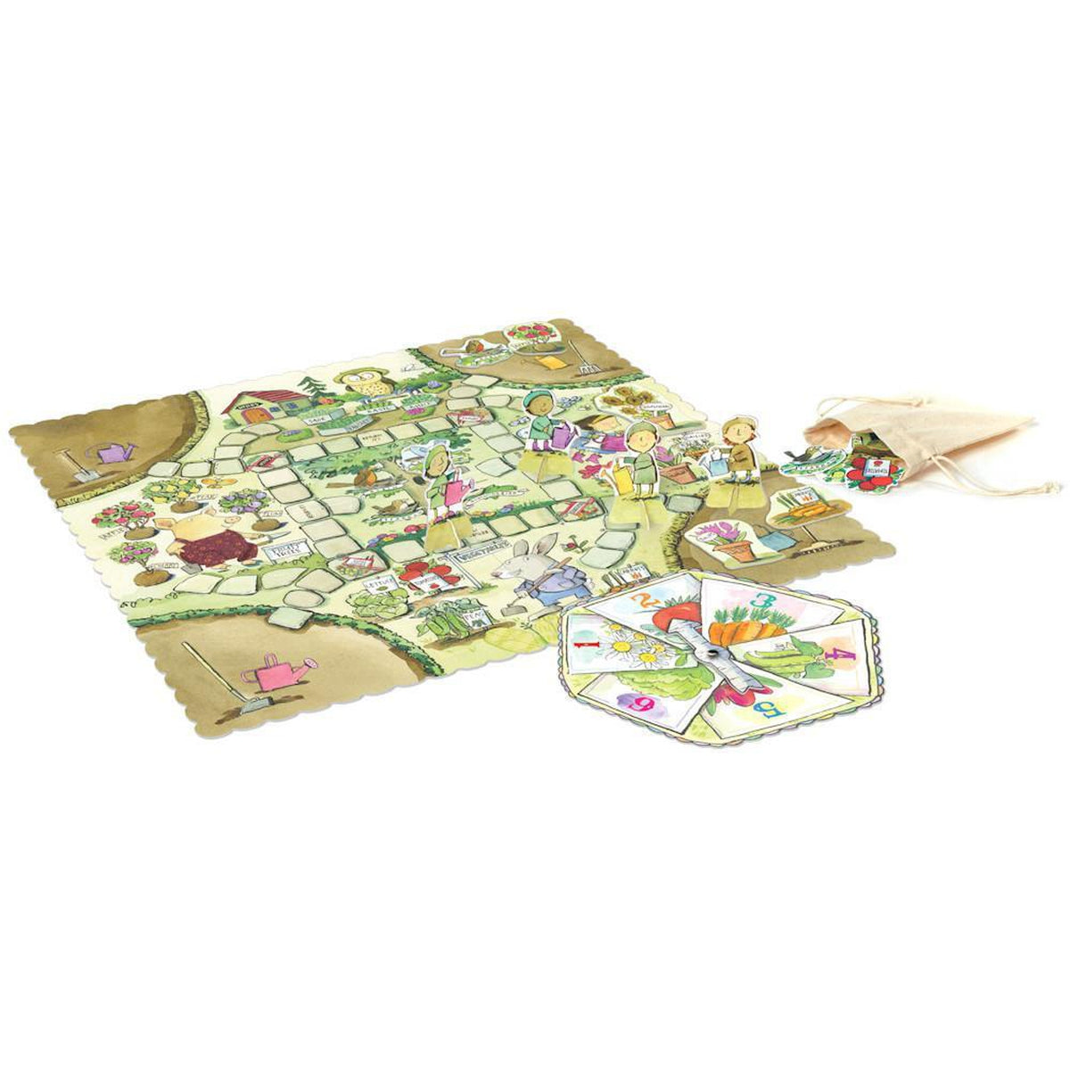 EeBoo Gioco Del Tè Per Bambini 5+ - Tovaglia In Stoffa, Accessori In Cartone E Ruota Girevole, Multicolore (EB-TEAGM2) - 3