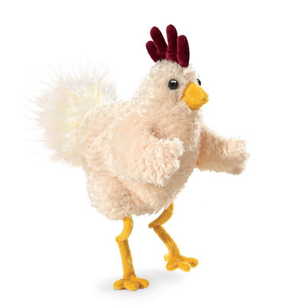 Folkmanis funky chicken puppet-puppets, stuffies & dolls-Fire the Imagination-Dilly Dally Kids