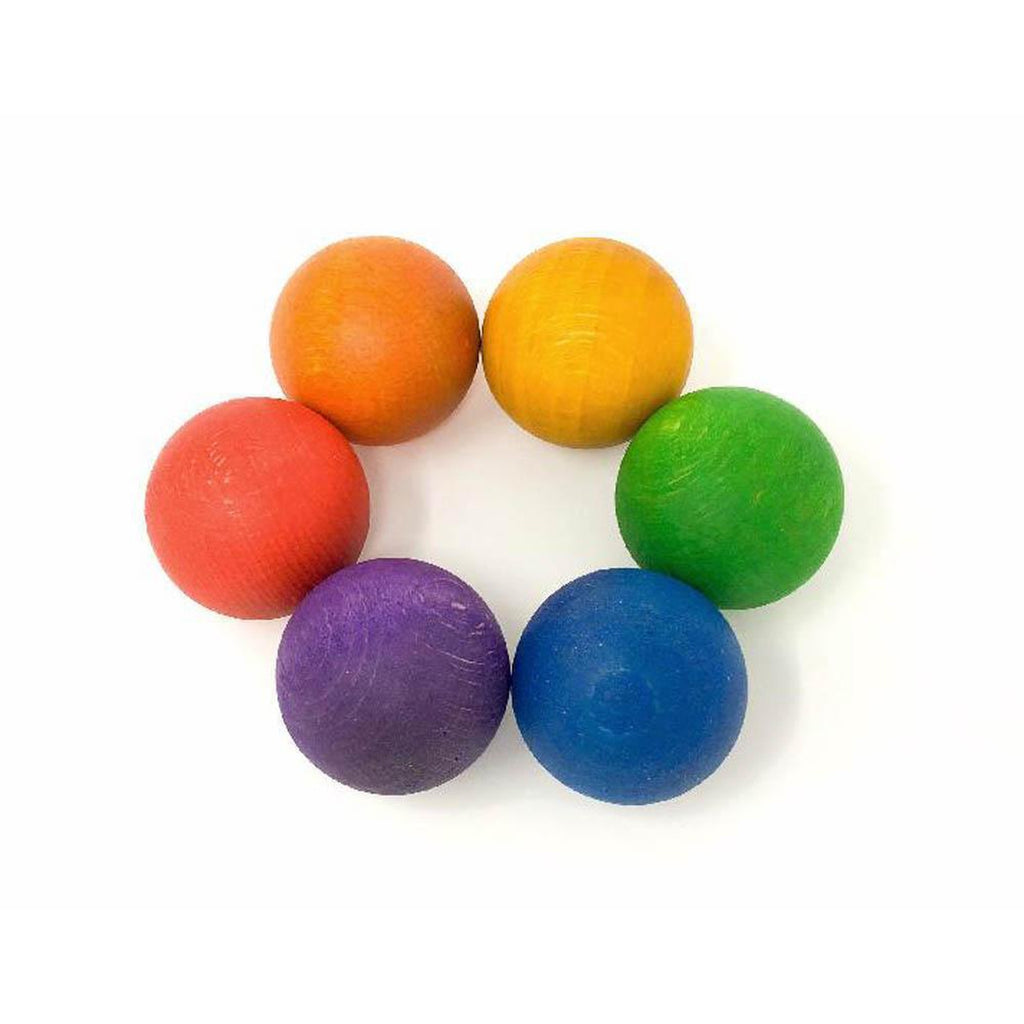Grapat 6 coloured wood balls-blocks & building sets-Fire the Imagination-Dilly Dally Kids
