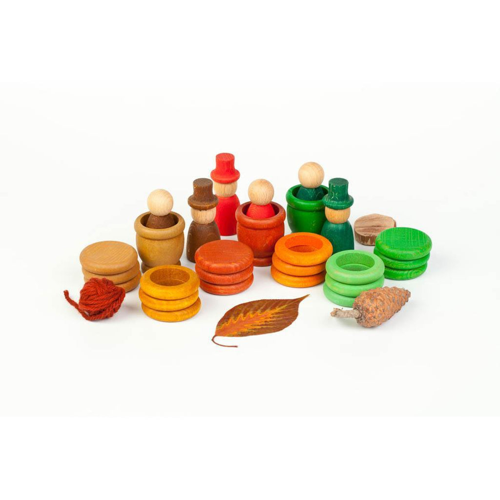 Grapat autumn wood nins, mates, rings, and coins-blocks & building sets-Fire the Imagination-Dilly Dally Kids