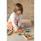 Grapat wood coloured bowls 12 piece-blocks & building sets-Grapat-Dilly Dally Kids