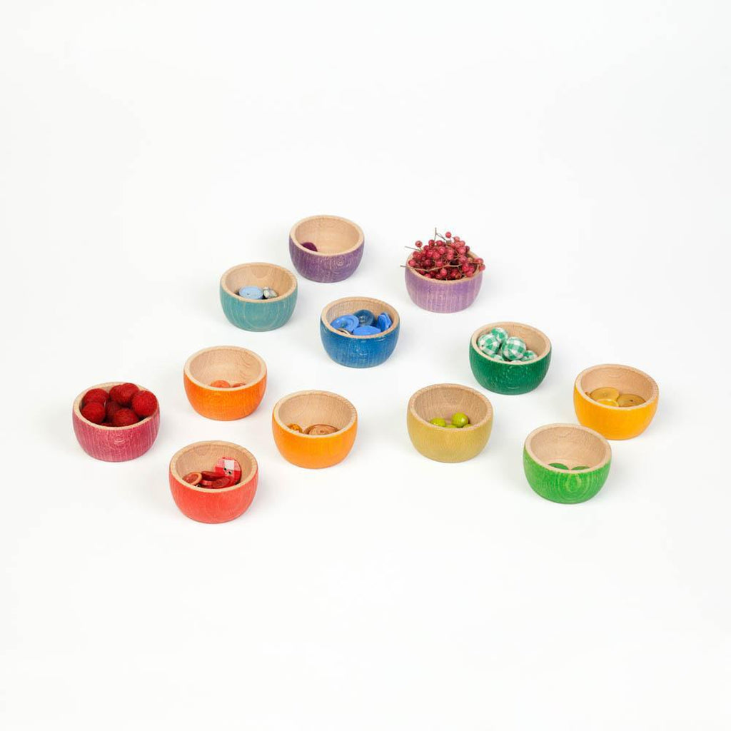 Grapat wood coloured bowls and balls-blocks & building sets-Grapat-Dilly Dally Kids