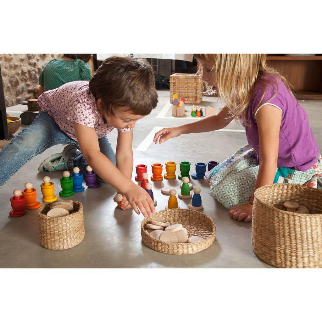 Grapat wood coloured nins, mates and coins-blocks & building sets-Grapat-Dilly Dally Kids