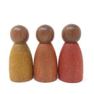Grapat wood dark warm colour nins 3 pieces-blocks & building sets-Grapat-Dilly Dally Kids