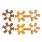 Grapat wood mandala mini mushrooms 36 pieces brown-blocks & building sets-Grapat-Dilly Dally Kids