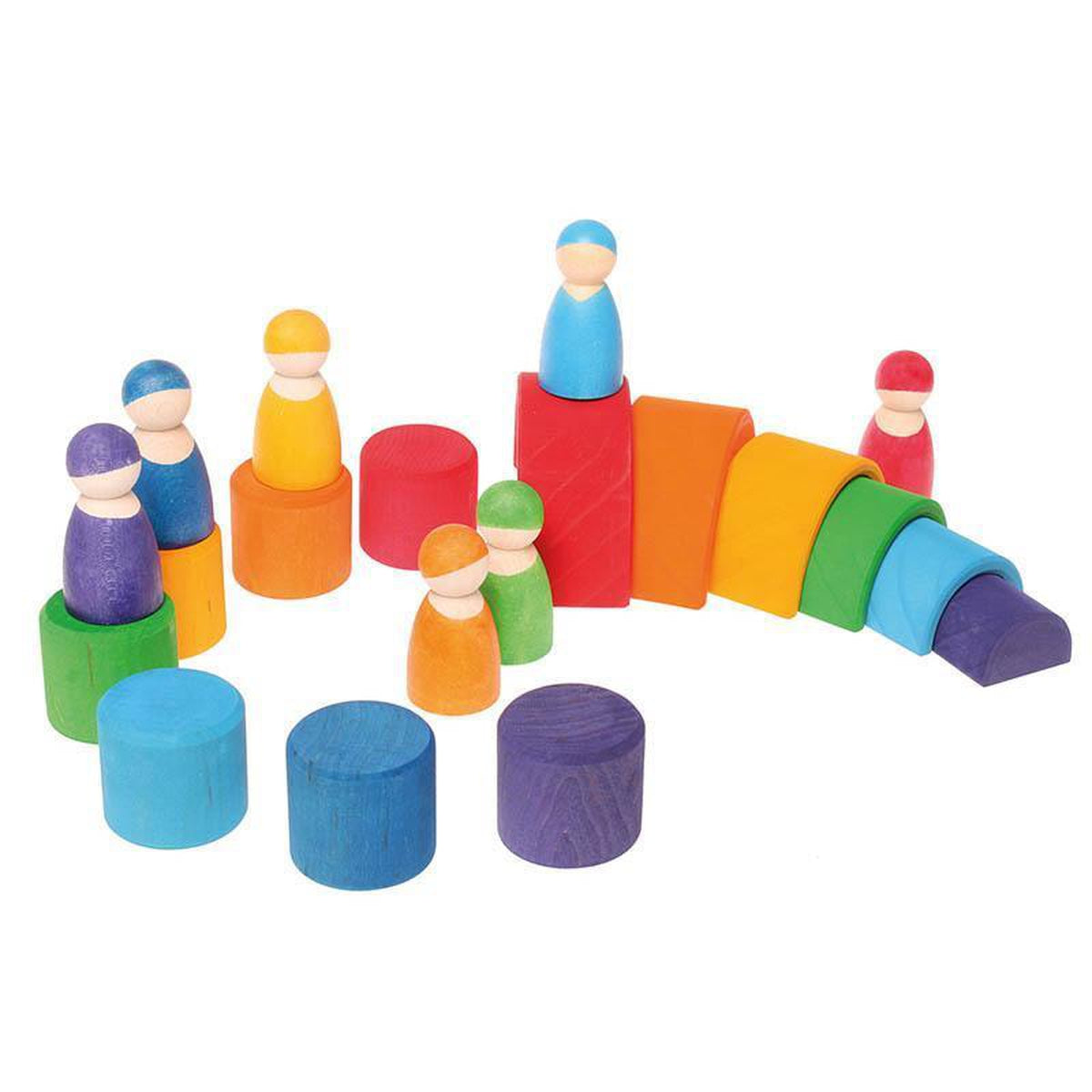 Grimm's 7 friends including bowls-blocks & building sets-Fire the Imagination-Dilly Dally Kids