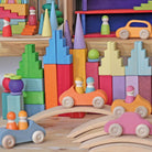 Grimm's pastel stepped roof blocks-blocks & building sets-Fire the Imagination-Dilly Dally Kids