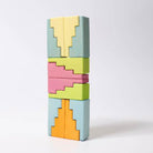 Grimm's pastel stepped roof blocks-blocks & building sets-Fire the Imagination-Dilly Dally Kids
