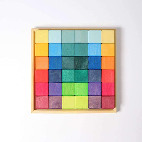 Grimm's rainbow building set squares – Dilly Dally Kids