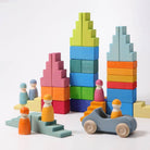 Grimm's rainbow stepped roof-blocks & building sets-Fire the Imagination-Dilly Dally Kids