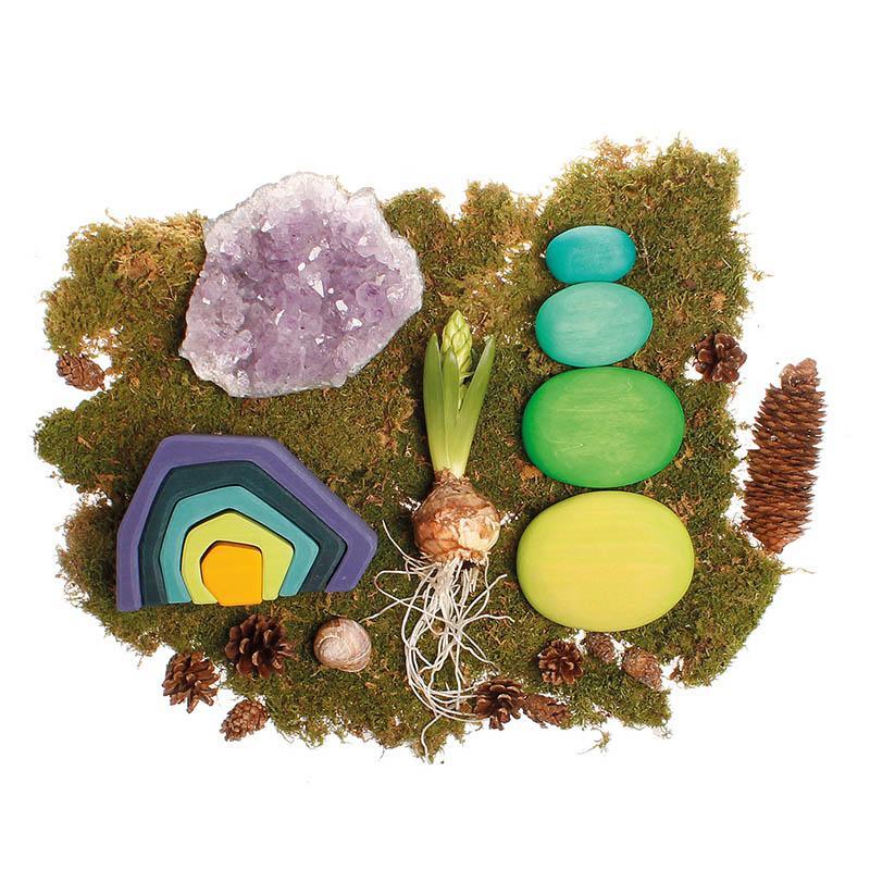 Grimm's river pebbles - green-blocks & building sets-Fire the Imagination-Dilly Dally Kids