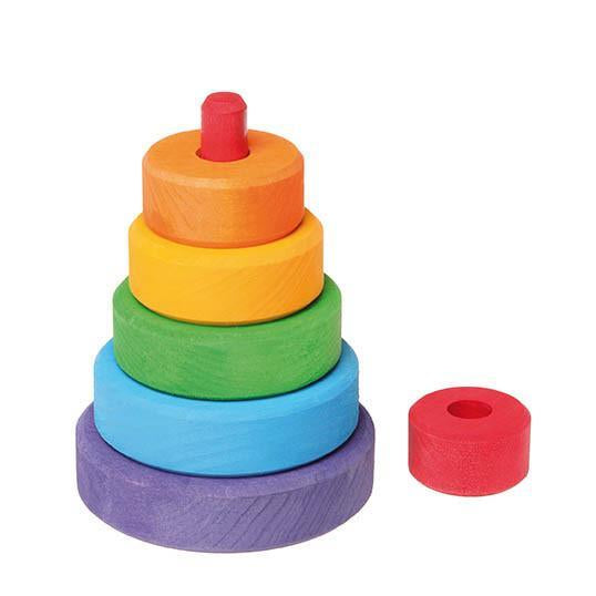 Grimm's small rainbow stacking tower-baby-Fire the Imagination-Dilly Dally Kids