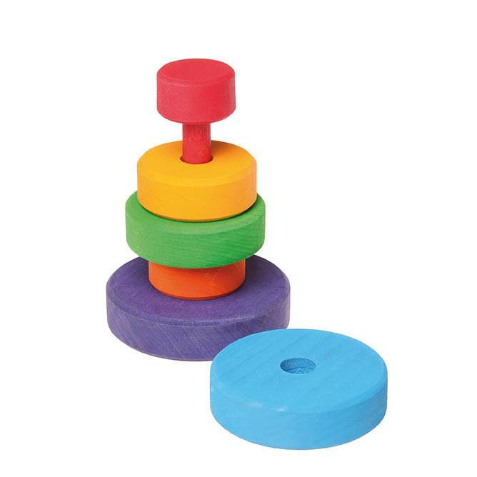 Grimm's small rainbow stacking tower-baby-Fire the Imagination-Dilly Dally Kids