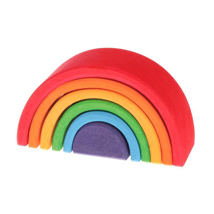 Grimm's small wooden rainbow stacker-blocks & building sets-Fire the Imagination-Dilly Dally Kids