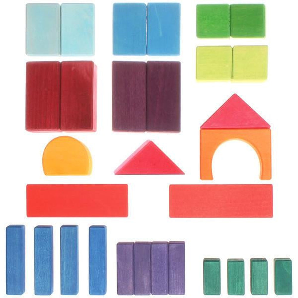 Grimm's wooden building blocks set of 30-blocks & building sets-Fire the Imagination-Dilly Dally Kids