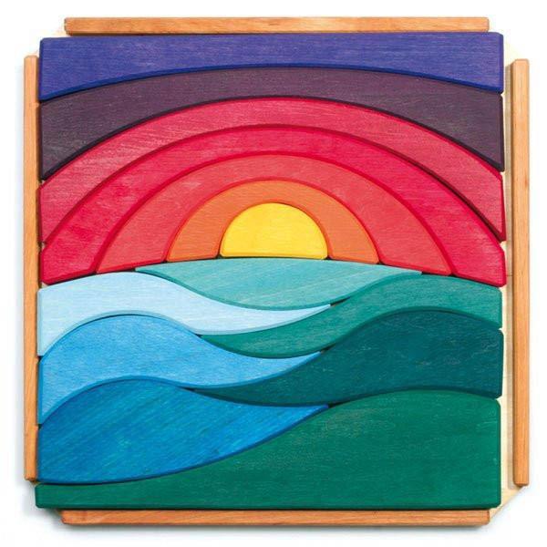 Grimm's wooden landscape puzzle-blocks & building sets-Fire the Imagination-Dilly Dally Kids