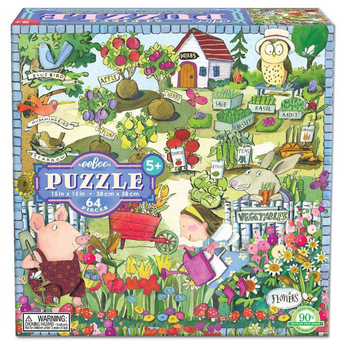 growing a garden 64 piece puzzle-puzzles-eeBoo Toys & Gifts-Dilly Dally Kids