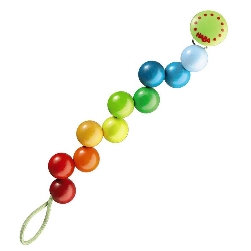 Haba rainbow pearls pacifier chain-baby-Haba-Dilly Dally Kids