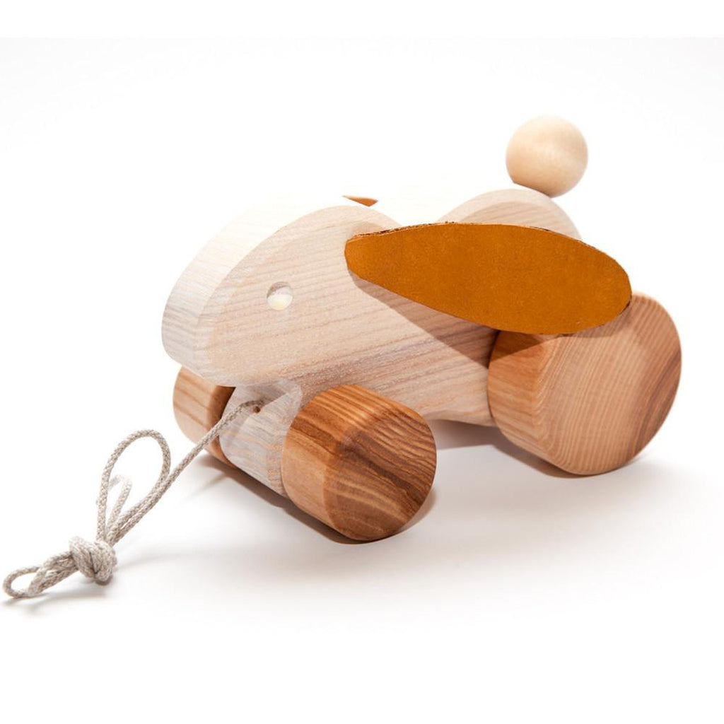 heirloom pull along rabbit-toddler vehicles-Wooden Frog-Dilly Dally Kids
