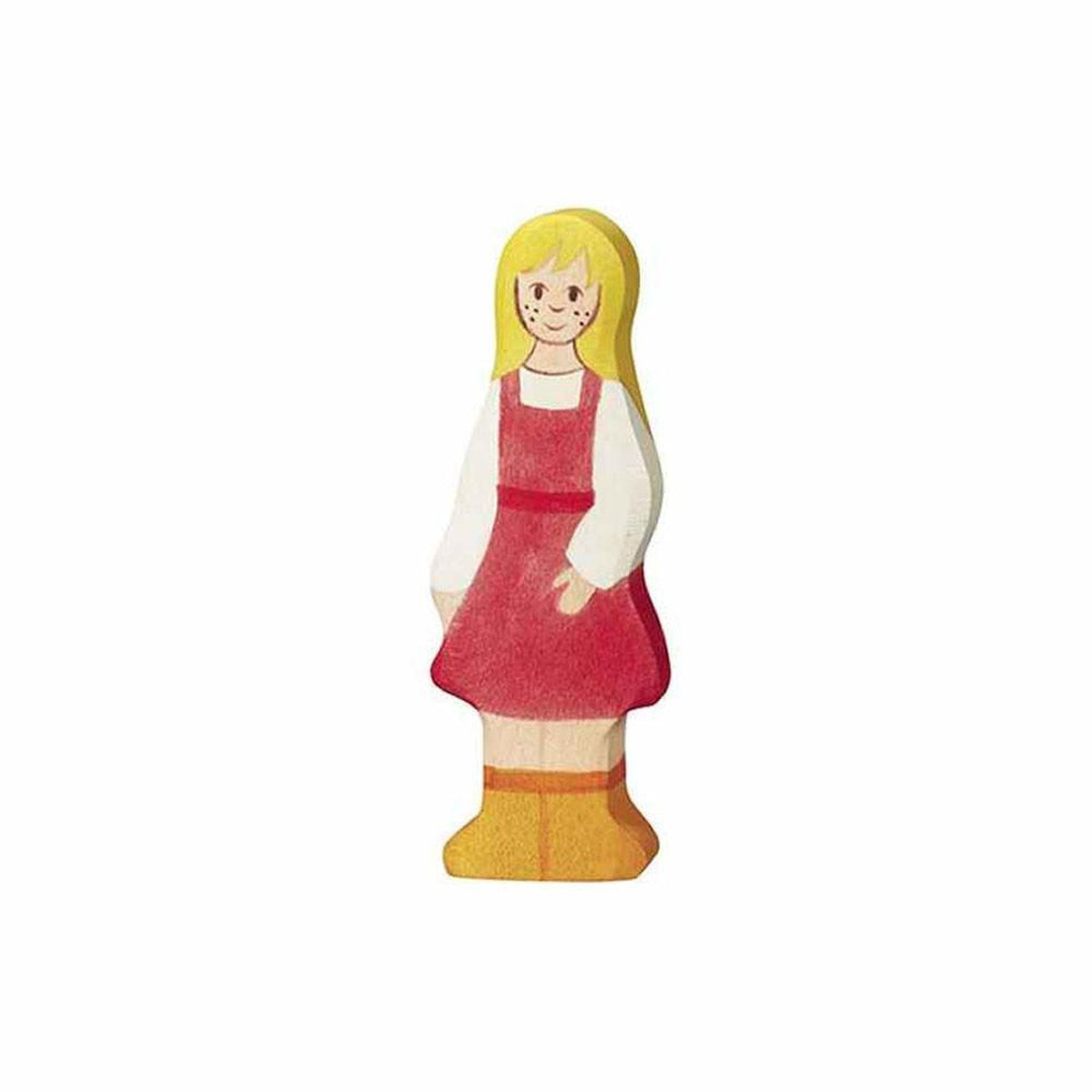 wooden farmer girl-people, animals & lands-Holztiger-Dilly Dally Kids
