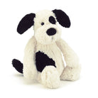 Jellycat medium bashful black & cream puppy-puppets, stuffies & dolls-Jellycat-Dilly Dally Kids