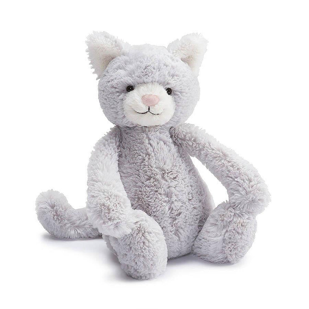 Jellycat medium bashful grey kitty-puppets, stuffies & dolls-Jellycat-Dilly Dally Kids